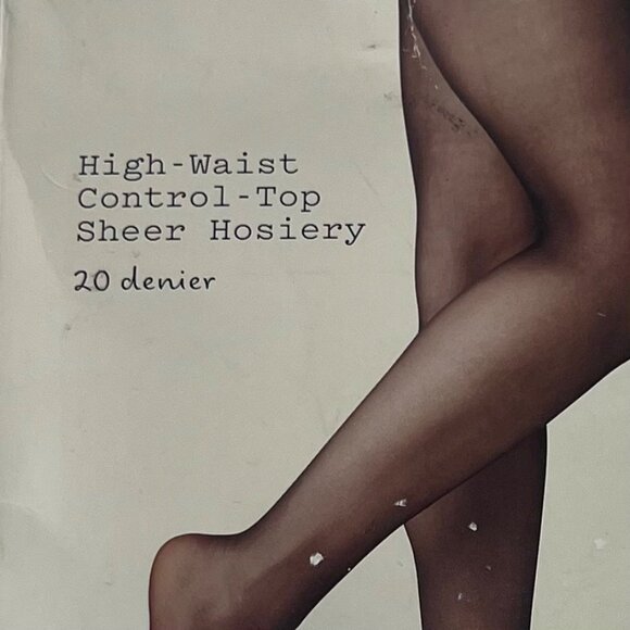 A New Day High Waist Control Top Sheer Black Panty Hose Hosiery 1X/2X New - Picture 4 of 7